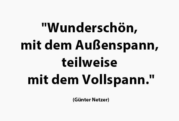 
                <strong>Günter Netzer</strong><br>
                ... schwärmt über einen sehenswerten Treffer.
              