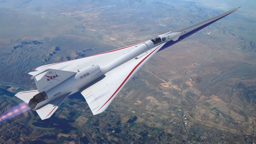 So stellt sich die Nasa die X-59 im Flug vor 