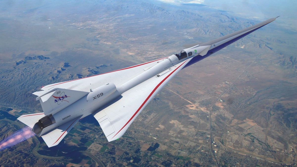 So stellt sich die Nasa die X-59 im Flug vor 