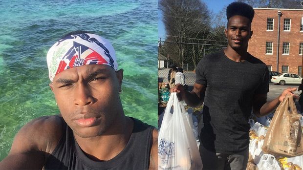 
                <strong>Julio Jones hilft und genießt das Meer</strong><br>
                Julio Jones hat auch in den freien Tagen alle Hände voll zu tun. Der Wide Receiver der Atlanta Falcons unterstützt die Hilfsorganisation "Southwest Ecumenical Emergency Assistance Center" in seiner Wahlheimat (re.). Als Belohnung geht's danach ans Meer.
              