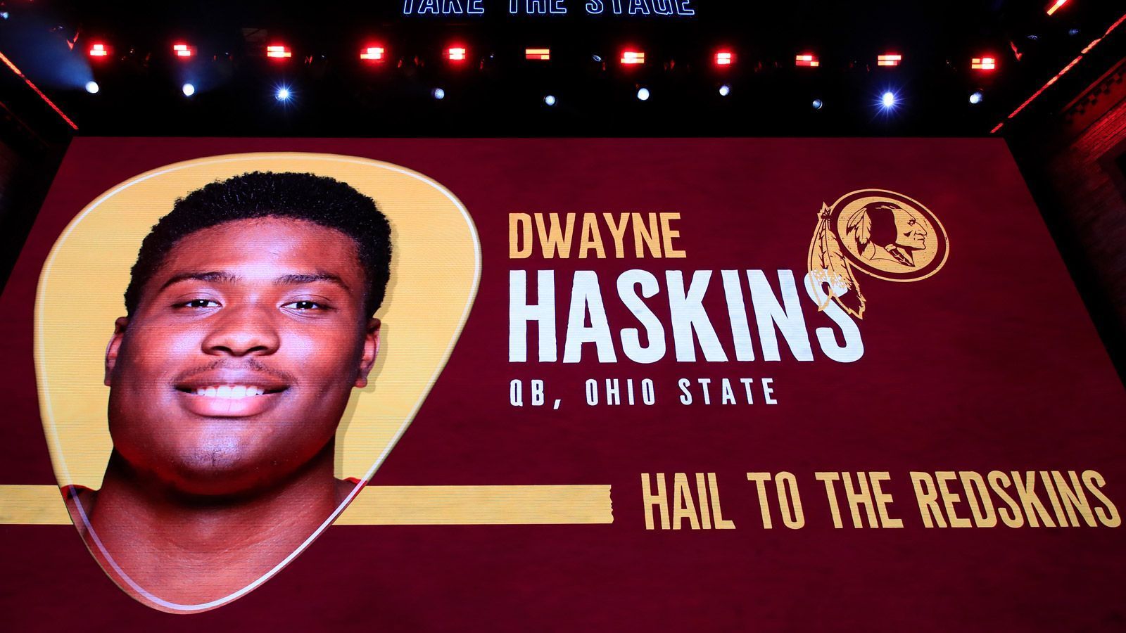 
                <strong>Draft Pick 15: Washington Redskins</strong><br>
                Spieler: Dwayne HaskinsPosition: QuarterbackCollege: Ohio State
              