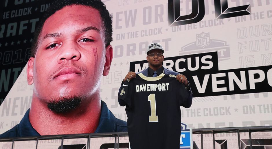 
                <strong>14. Pick - New Orleans Saints: DE Marcus Davenport</strong><br>
                Vierjahresvertrag über 13.741.895 US-Dollar, davon 8.074.105 US-Dollar Signing-Bonus
              