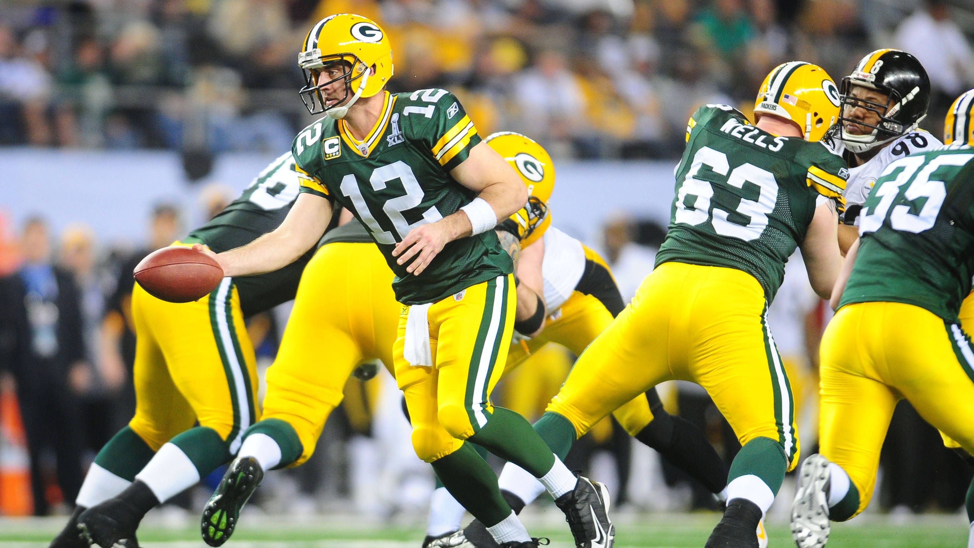 <strong>Platz 14 (geteilt): Green Bay Packers</strong><br>Letzte Super-Bowl-Teilnahme: Saison 2010<br>Gegner: Pittsburgh Steelers<br>Ergebnis: 31:25