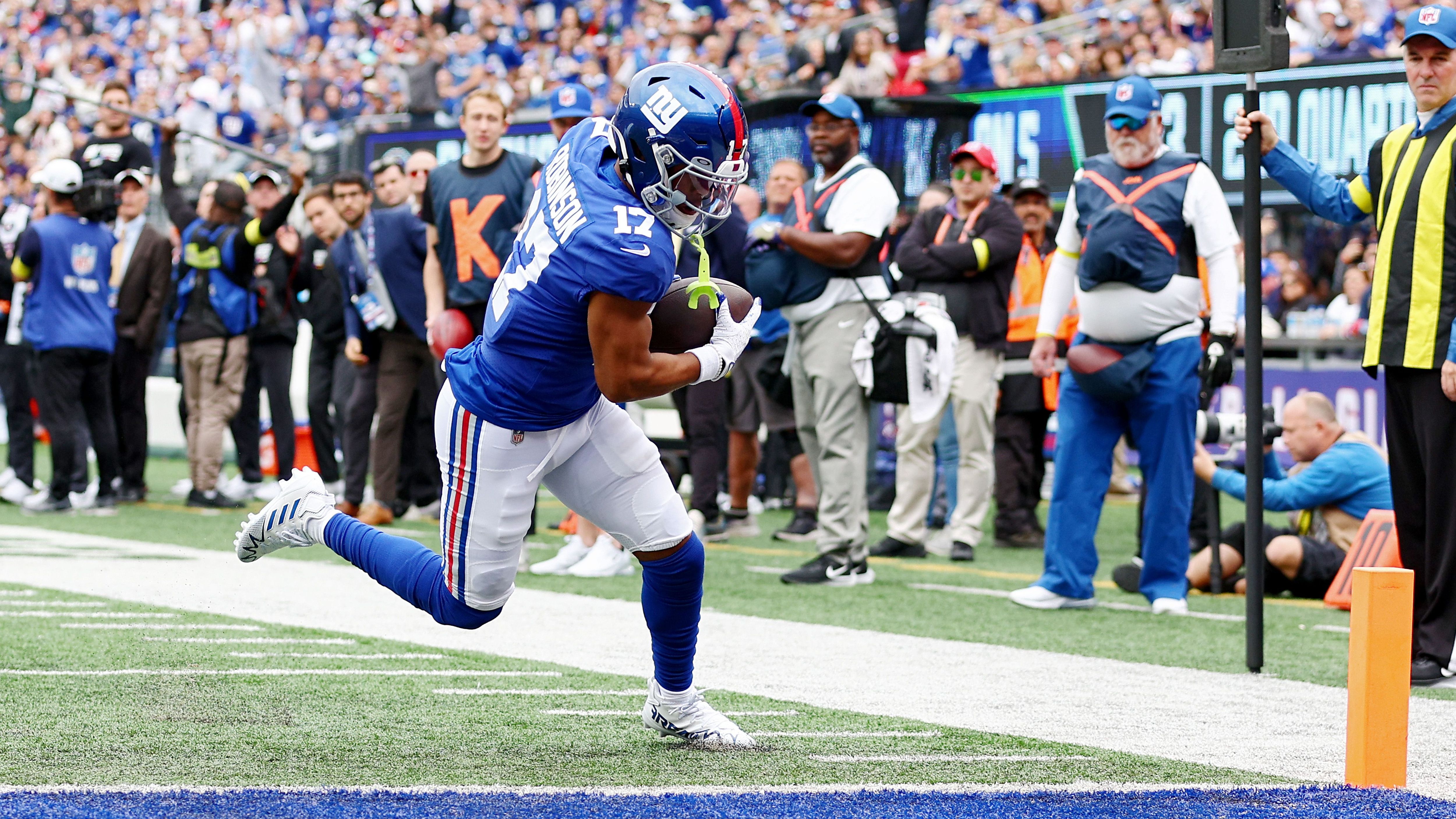 <strong>Wan'Dale Robinson (WR, New York Giants)</strong><br>Kreuzbandriss<br>2022 im Spiel gegen die Detroit Lions