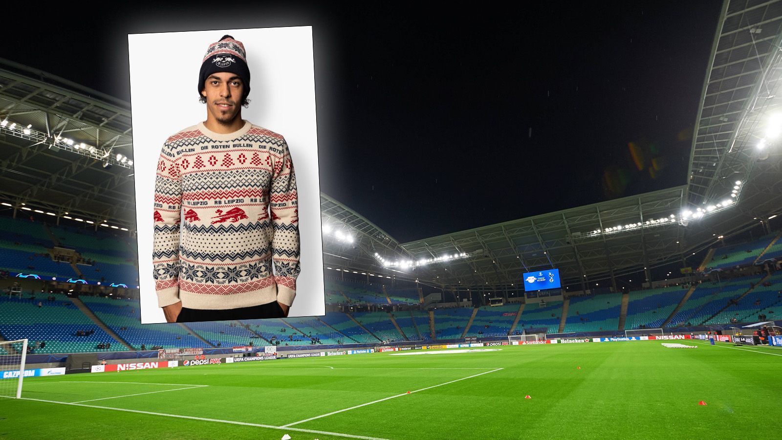 
                <strong>RB Leipzig</strong><br>
                RB Leipzig schließt sich dem Trend an, kein allzu gewagtes Design für den Christmas Sweater zu wählen. Für den leichten Touch von Pixel-Art im Pulli lassen wir es aber mal als "ugly" durchgehen.
              