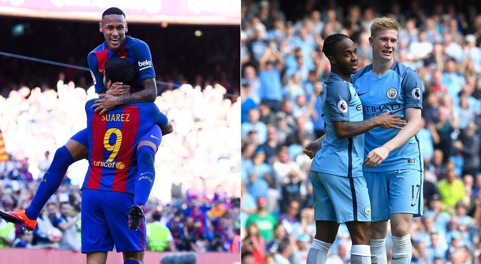 
                <strong>Das Millionen Head-to-Head</strong><br>
                Der FC Barcelona empfängt Manchester City. Auf dem Feld stehen 22 Spieler von internationalem Format, die alle ihren Preis haben. Und da beide Vereine in der Vergangenheit so ausgabefreudig waren, stellt ran.de ein Head-to-Head auf, nur mit Neuzugängen aus den letzten fünf Jahren. Wer hat am Ende die Nase vorne?
              