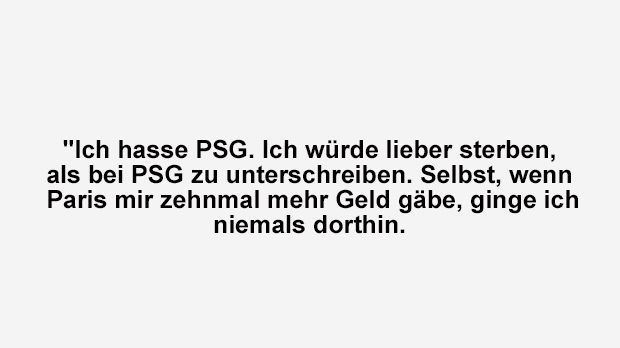 
                <strong>Andre-Pierre Gignac</strong><br>
                Andre-Pierre Gignac war früher Spieler von Olympique Marseille, dem Erzrivalen von Paris St. Germain. Obwohl der französische Stürmer mittlerweile in Mexiko spielt, ist er immer noch glühender Fan von OM. Deshalb würde er auch niemals zum Hauptstadt-Klub nach Paris wechseln. "Ich hasse PSG. Ich würde lieber sterben, als bei PSG zu unterschreiben", sagte er im Gespräch mit "Life and Style". Das ist dann mal eine todsichere Absage von Gignac!
              