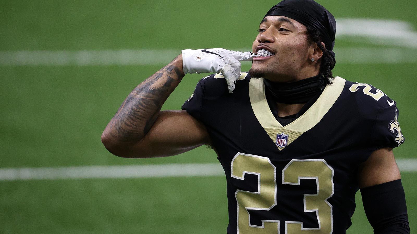 
                <strong>Marshon Lattimore (New Orleans Saints)</strong><br>
                Draftposition: Runde 1/Pick 11 (2017) -Spiele: 65 -Wichtigste Statistiken: elf Interceptions, 217 Tackles, fünf Forced Fumbles -Auszeichnungen/Erfolge: Pro Bowl (2017, 2019, 2020), Defensive Rookie of the Year (2017)
              