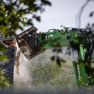 Nach Hoteleinsturz in Kröv - Abrissarbeiten