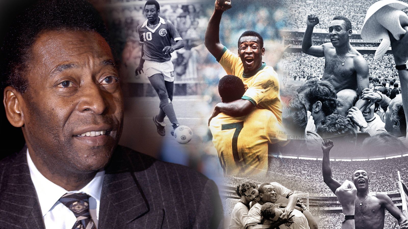 
                <strong>Pele: Die Karriere des "Königs des Fußballs"</strong><br>
                Er war der "König des Fußballs", der Star unter den Stars. Seinen Namen kennt der 5-Jährige und der 100-Jährige - Edson Arantes do Nascimento war der bürgerliche Name, aber jeder kannte ihn unter Pele. Am Donnerstag verlor die Fußball-Legende den Kampf gegen den Krebs. Er wurde 82 Jahre alt. ran blickt auf die Karriere des Königs des Fußballs zurück.
              