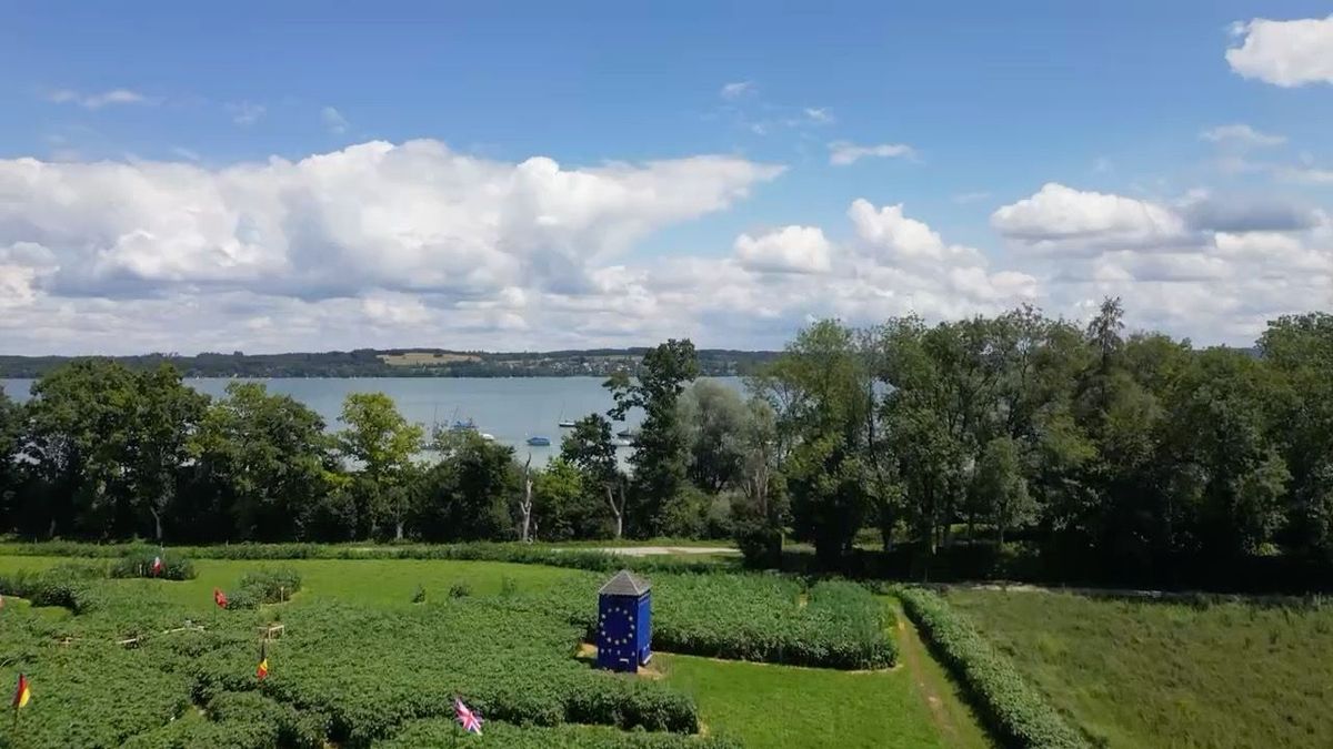 Das Pflanzenlabyrinth in Uttingen am Ammersee.