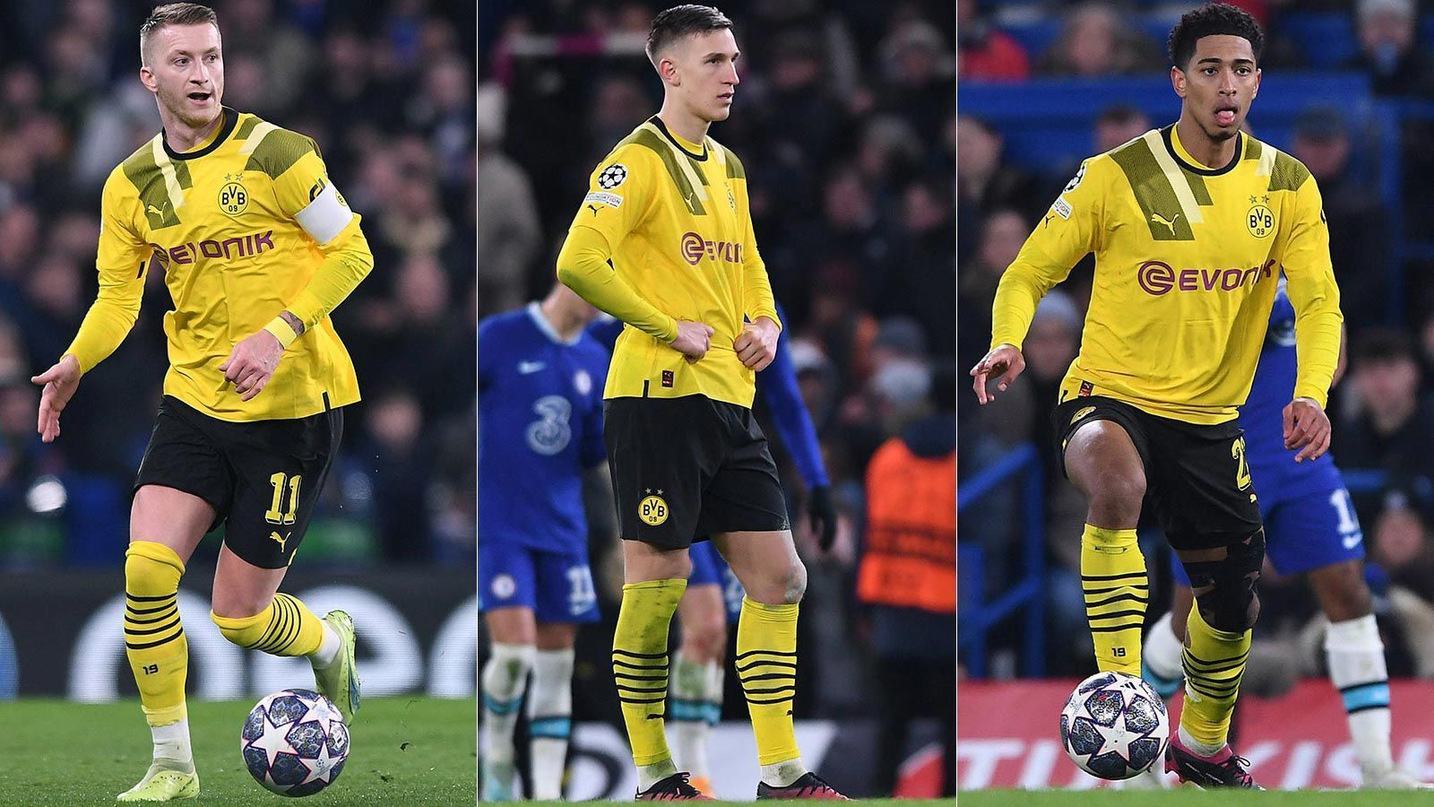 
                <strong>Aus in der Champions League: Die Noten der Dortmunder gegen Chelsea</strong><br>
                Borussia Dortmund scheidet im Achtelfinale der Champions League aus, der BVB muss sich im Rückspiel in London beim FC Chelsea mit 0:2 geschlagen geben. Kobel-Ersatz Meyer überzeugt im Tor, vor allem in der Offensive bleibt die Borussia aber einiges schuldig. Wir haben die Dortmunder Stars in der Einzelkritik bewertet.
              