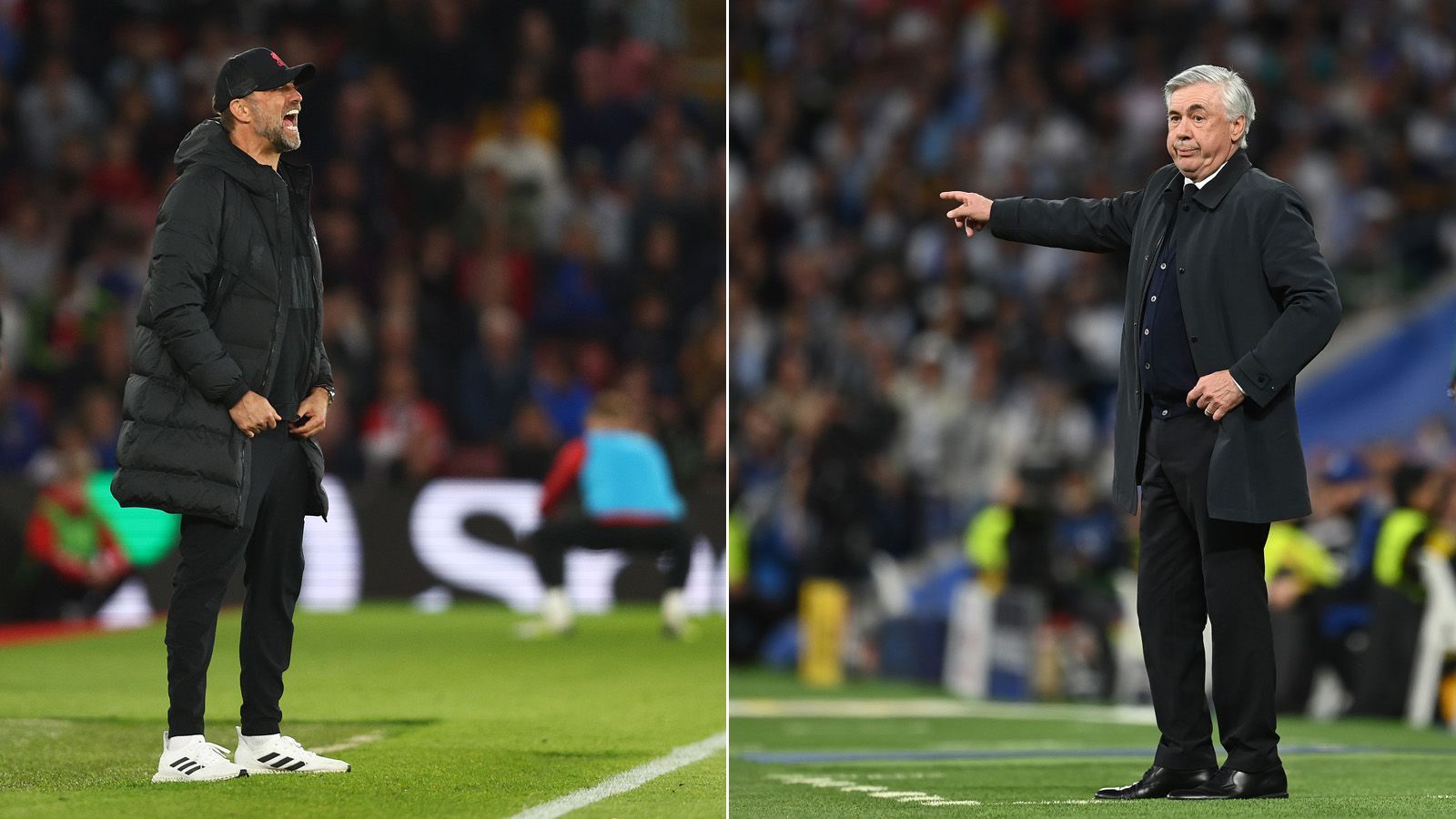 
                <strong>Klopp vs. Ancelotti</strong><br>
                Das letzte Duell findet an der Seitenlinie statt. Beide Trainer wissen, wie man ein Champions-League-Finale bestreitet und auch gewinnt. Klopp hat in dieser Saison bereits zwei Finals mit den Reds gewonnen und kann das Pokal-Triple (mit zwei nationalen Pokalen) holen. Aber Real Madrid, Carlo Ancelotti und die Champions League haben scheinbar eine magische Verbindung. Der Italiener gewann den Henkelpott bereits drei Mal, Real steht vor dem 14. Triumph, obwohl sie in dieser Saison eigentlich schon drei Mal so gut wie rausgeflogen waren. Nun stehen sich zwei der weltweit besten Trainer auf der größten Bühne des europäischen Fußballs gegenüber.
              