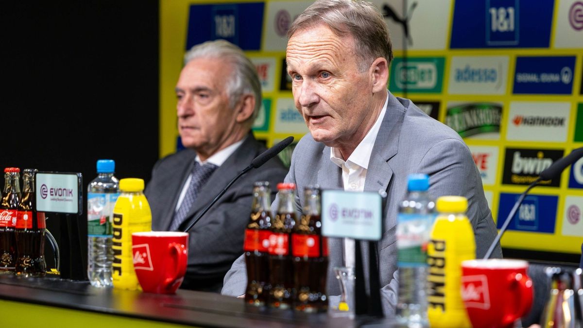 Watzke (r.) neben Lunow
