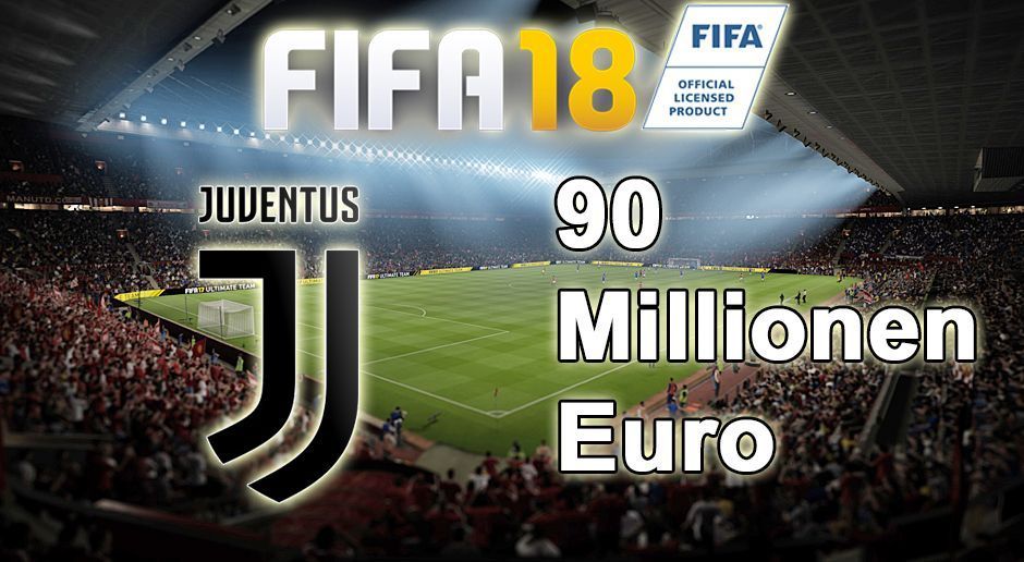 
                <strong>FIFA 18 Karriere: Juventus Turin</strong><br>
                Platz 9: 90 Millionen Euro.
              