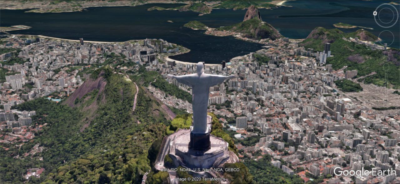 So sieht Jesus also die Welt, beziehungsweise so blickt die Jesus-Statue auf Rio de Janeiro.