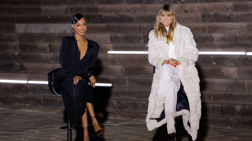 Jourdan Dunn und Heidi Klum zeigen ihren lässigen Superstar-Style.