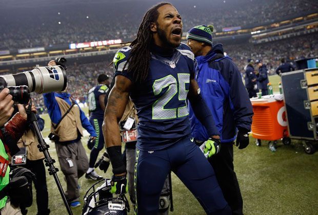 
                <strong>NFC Championship Game: Seattle Seahawks - San Francisco 49ers</strong><br>
                Doch die "Legion of Boom" um Richard Sherman vereitelt in der zweiten Hälfte die Chancen der 49ers. Seattle dreht das Spiel und steht mit einem 23:17-Sieg im Super Bowl XLVIII!
              