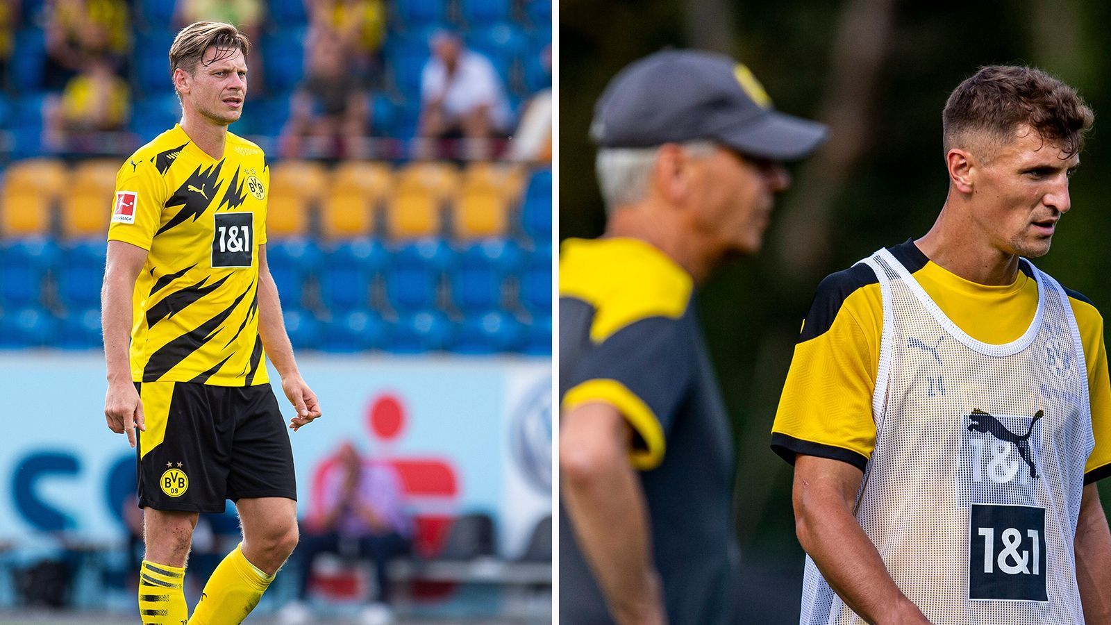
                <strong>Borussia Dortmund: Lukas Piszczek vs. Thomas Meunier</strong><br>
                Der 35 Jahre alte Pole muss so langsam Platz machen. Zum Ende der letzten Saison rückte Piszczek in die defensive Dreierkette. Nun wird sein Platz auf der rechten Verteidigerseite wohl oder übel von Neuzugang Thomas Meunier übernommen. 
              