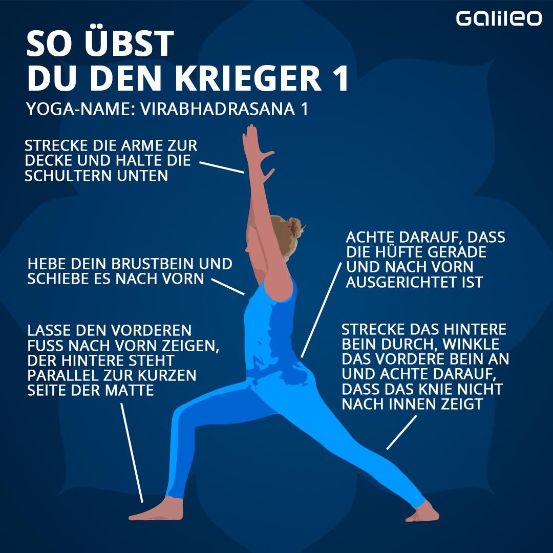 Yoga-Übungen: Krieger 1