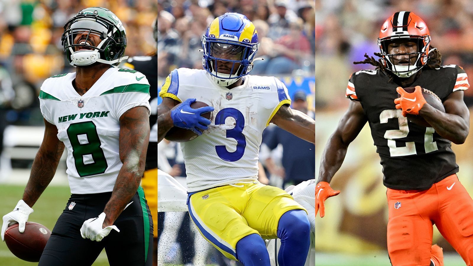 
                <strong>Verlierer: Elijah Moore, Cam Akers und Kareem Hunt</strong><br>
                Nicht nur Franchises wollen die Trades, manchmal wollen auch die Spieler selbst gerne woanders ihr Glück versuchen. So wollten es Elijah Moore von den New York Jets, Kareem Hunt von den Cleveland Browns sowie Cam Akers von den Los Angeles Rams. Alle aus unterschiedlichsten Gründen. Eins haben sie jedoch gemeinsam: Sie sind immer noch bei ihrem alten Team. Während die Rams Akers schlichtweg nicht losgeworden sind, obwohl sie zu einem Trade bereit waren, haben die jeweiligen Arbeitgeber von Moore und Hunt einen Deal blockiert. Da heißt es nun: Weiterspielen und sich ins Schaufenster stellen.
              