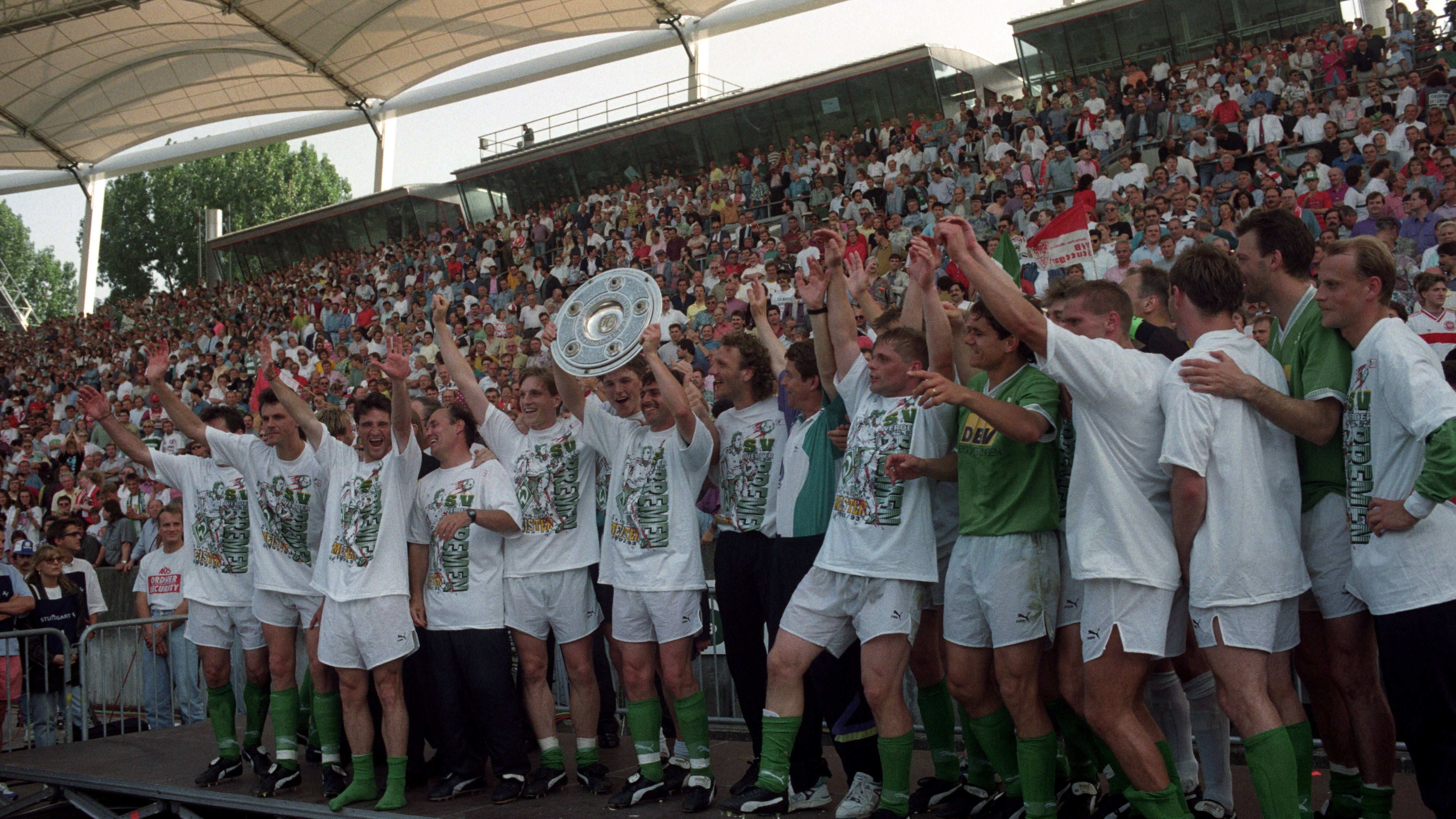 <strong>4 x Bundesliga-Meister: Werder Bremen (Titel gesamt: 4)</strong><br>Meister in den Spielzeiten: 1964/1965, 1987/1988, 1992/1993, 2003/2004