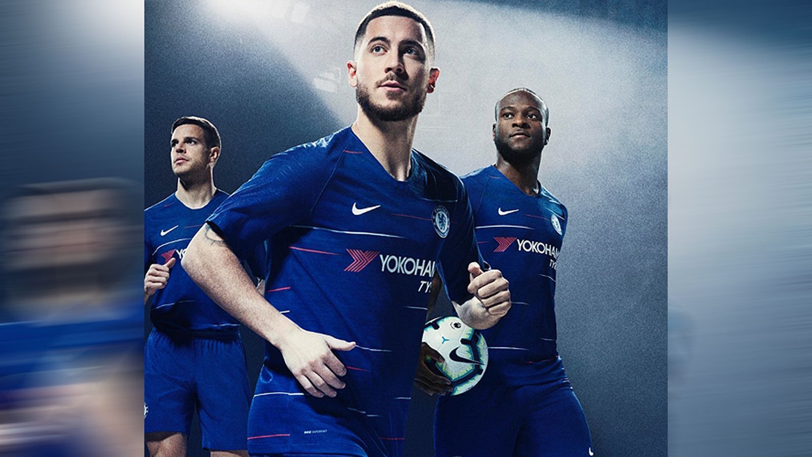 
                <strong>FC Chelsea</strong><br>
                Auf der Grundfarbe Blau finden sich am neuen Heim-Trikot des FC Chelsea rote und weiße Querstreifen, die der Arbeitskleidung der "Blues" eine besondere Note verleihen.
              