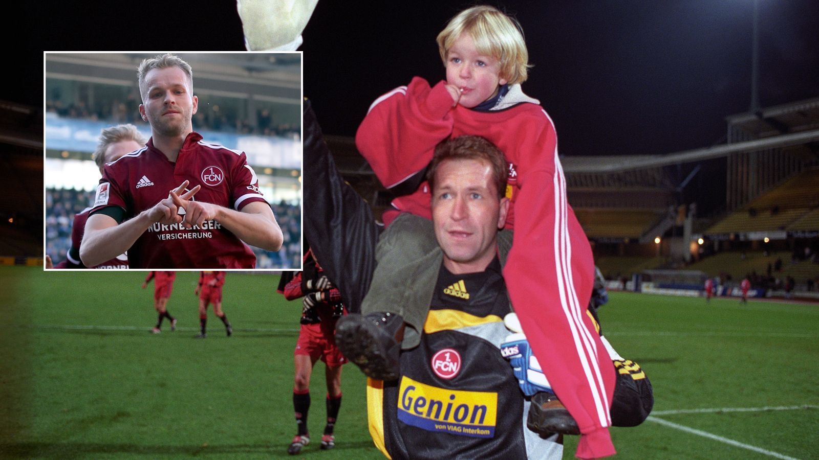 
                <strong>Andreas und Pascal Köpke (1. FC Nürnberg)</strong><br>
                Auch aus deutscher Sicht gibt es die Konstellation recht oft, bei der Vater und Sohn für denselben Klub spielten bzw. spielen. Ein prominentes Beispiel ist die Familie Köpke. Vater Andreas war als Keeper eine Ikone beim 1. FC Nürnberg und nahm Sohn Pascal damals schon öfter mal mit zum Feiern aufs Spielfeld. Heute feiert der 26-Jährige seine eigenen Erfolge mit dem "Club", ist er doch als Stürmer beim Ex-Arbeitgeber seines Vaters unter Vertrag. Der einst schon beim FCN ausgebildete Köpke kehrte 2020 von der Hertha zu seinem Jugendverein zurück. 
              