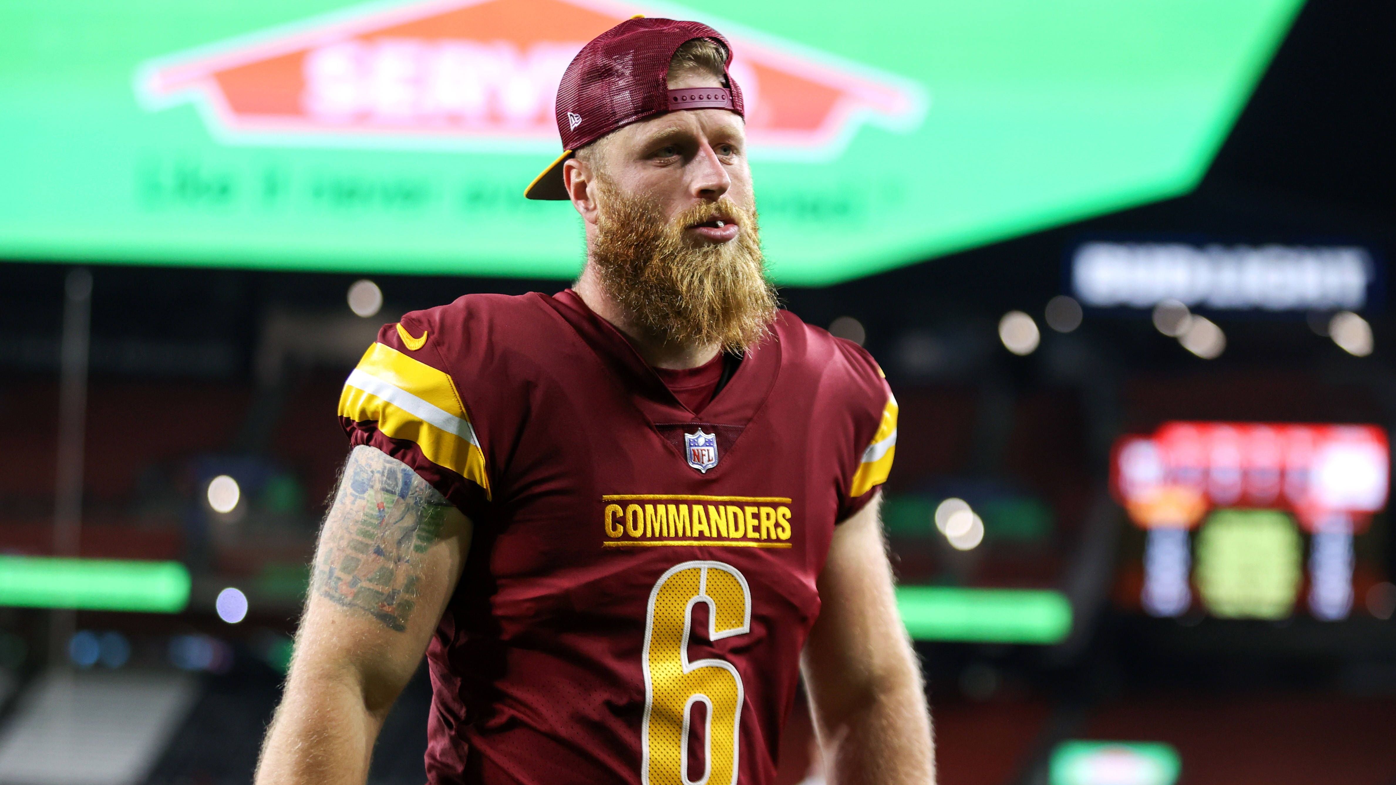 <strong>Platz 29: Joey Slye (Washington Commanders)</strong><br>- Field-Goal-Quote: 79,2 Prozent (19/24) / Längstes: 61 Yards<br>- Extrapunkt-Quote: 91,4 Prozent (32/35)<br>- Erzielte Punkte: 89