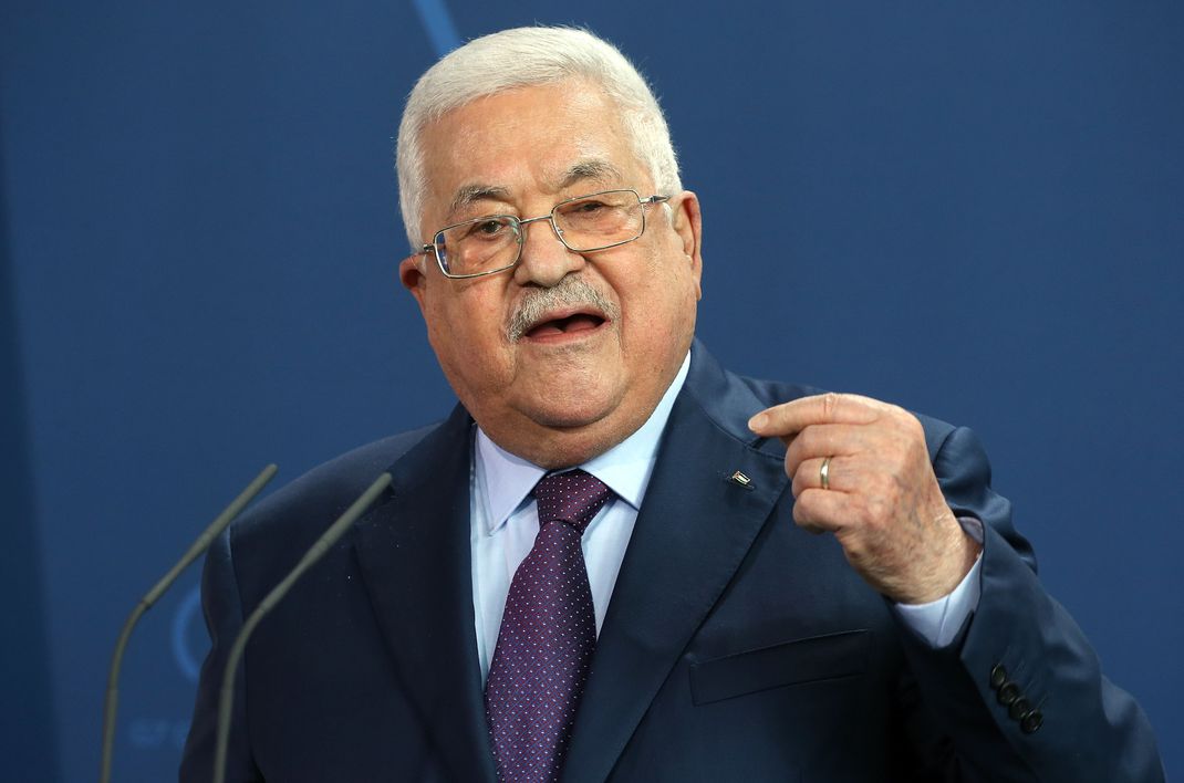 Abbas, der Chef der Palästinensischen Autonomiebehörde (PA), wird nach New York zugeschaltet.