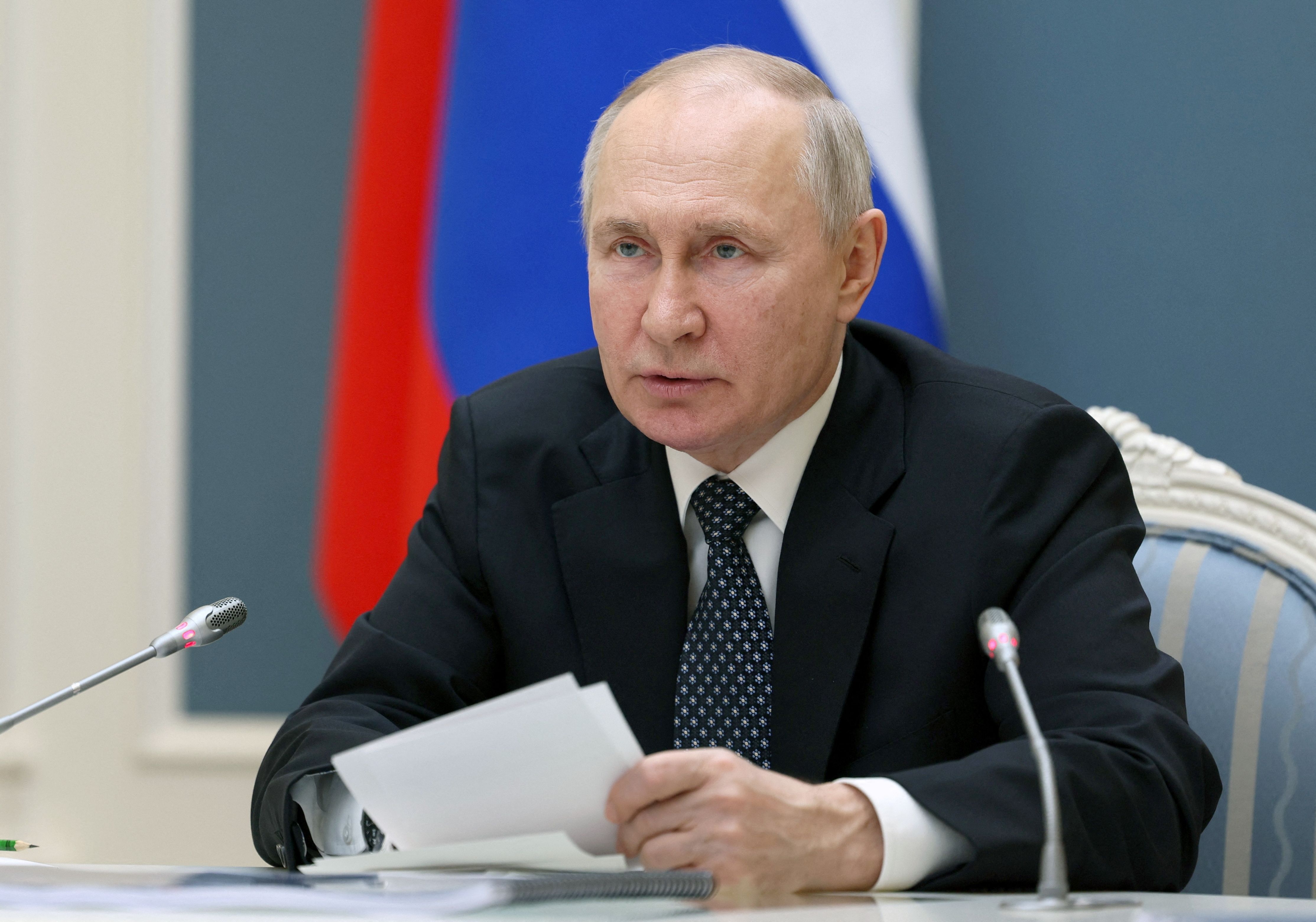 Wladimir Putin bei einem Treffen seines Sicherheitsrates Anfang April.