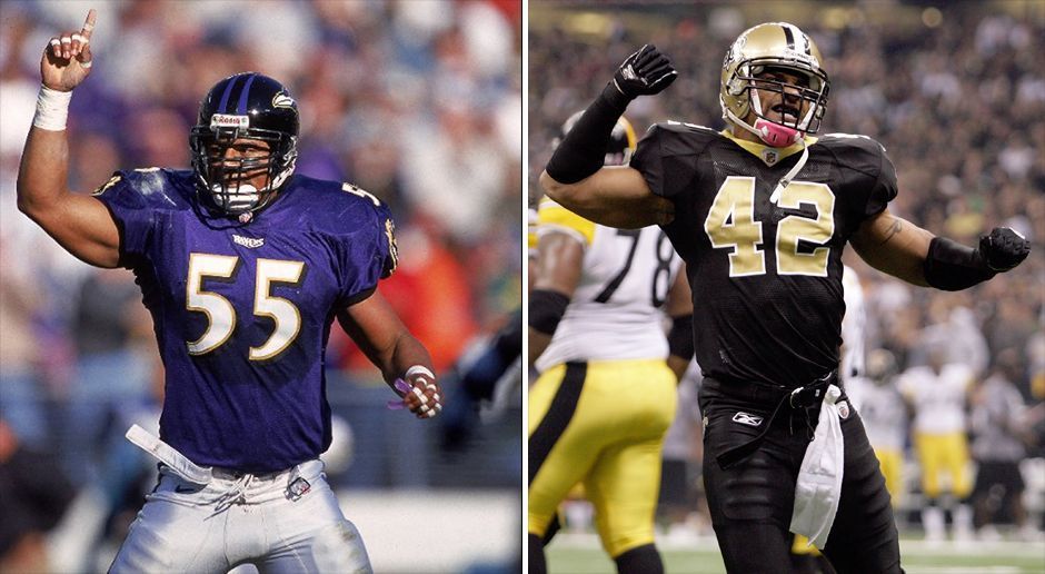 
                <strong>Jamie und Darren Sharper</strong><br>
                Jamie Sharper (Baltimore Ravens, 2001)undDarren Sharper (New Orleans Saints, 2010)
              