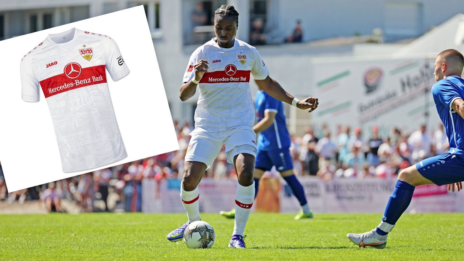 
                <strong>Platz 3: VfB Stuttgart</strong><br>
                Der rote Brustring gehört zum VfB wie der Hang zum Geiz zum Schwaben an sich. Verwunderlich also, dass die Stuttgarter neben den klassischen Design noch Elemente der Stadt in der Hintergrund gelegt haben. Muss eine zugezogene Person gewesen sein, "was des koscht!"
              