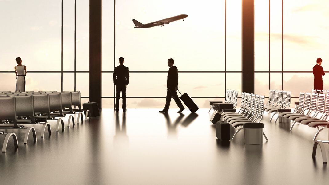 airport with people