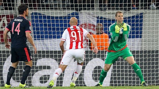 
                <strong>Manuel Neuer</strong><br>
                Manuel Neuer: 50. Champions-League-Spiel für den FC Bayern. Bekommt mehr zu tun als in der Hälfte aller Spiele zusammen. Viel ist es trotzdem nicht.  Zur Stelle, als es darauf ankommt. ran-Note: 2
              