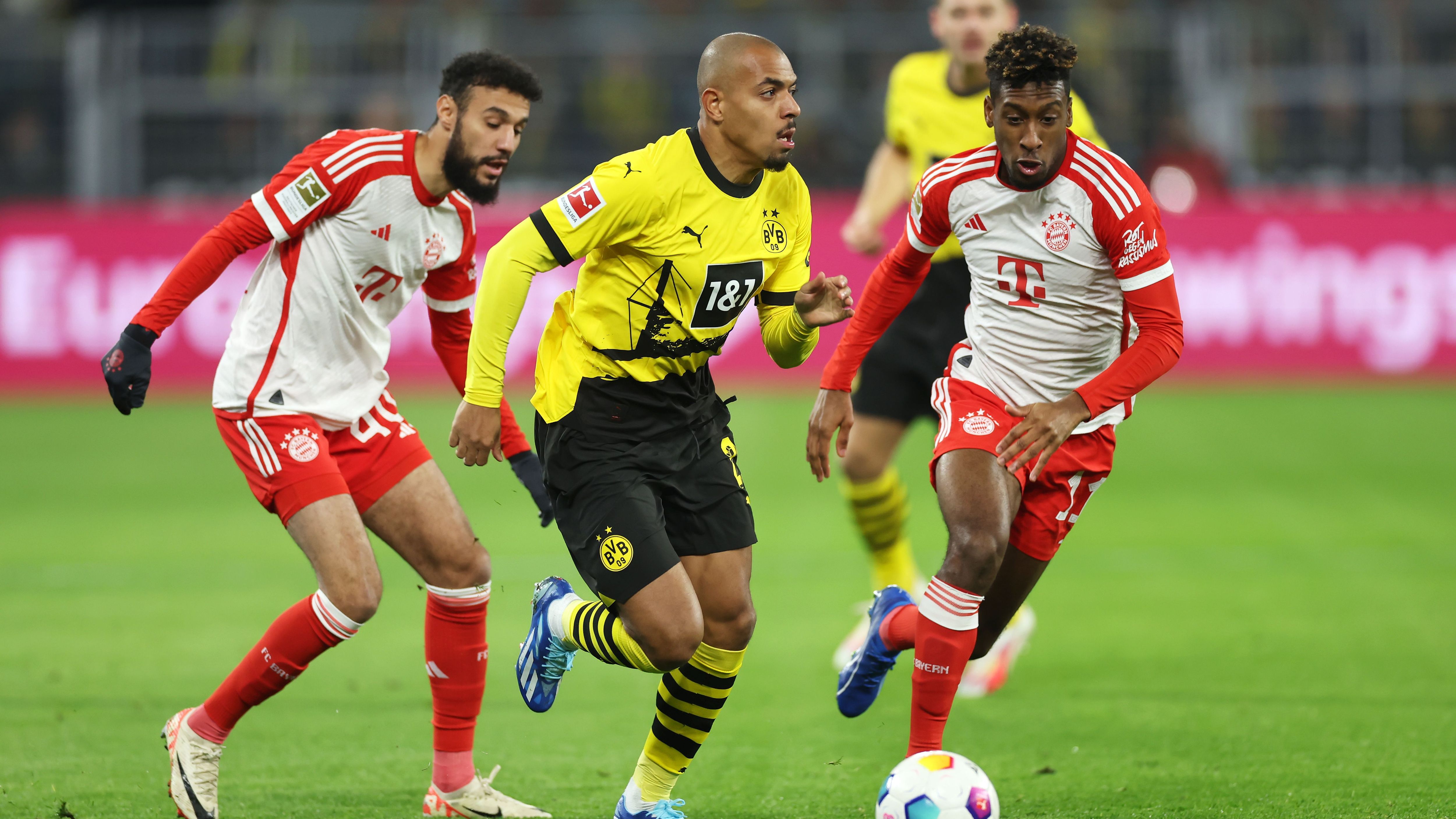 <strong>Donyell Malen</strong><br>Der Niederländer kehrt gegen die Bayern in die BVB-Startelf zurück und ist im Topspiel zumindest bemüht – allerdings mit überschaubarem Erfolg. Die meisten Flanken- und Schussversuche von Donyell Malen werden abgeblockt. Allerdings hat er auch kurz vor der Pause die bis dahin beste BVB-Chance, zielt aber aus sechs Metern etwas zu hoch. Schon nach 57 Minuten wird Malen ausgewechselt. <em><strong>ran</strong></em><strong>-Note: 4</strong>