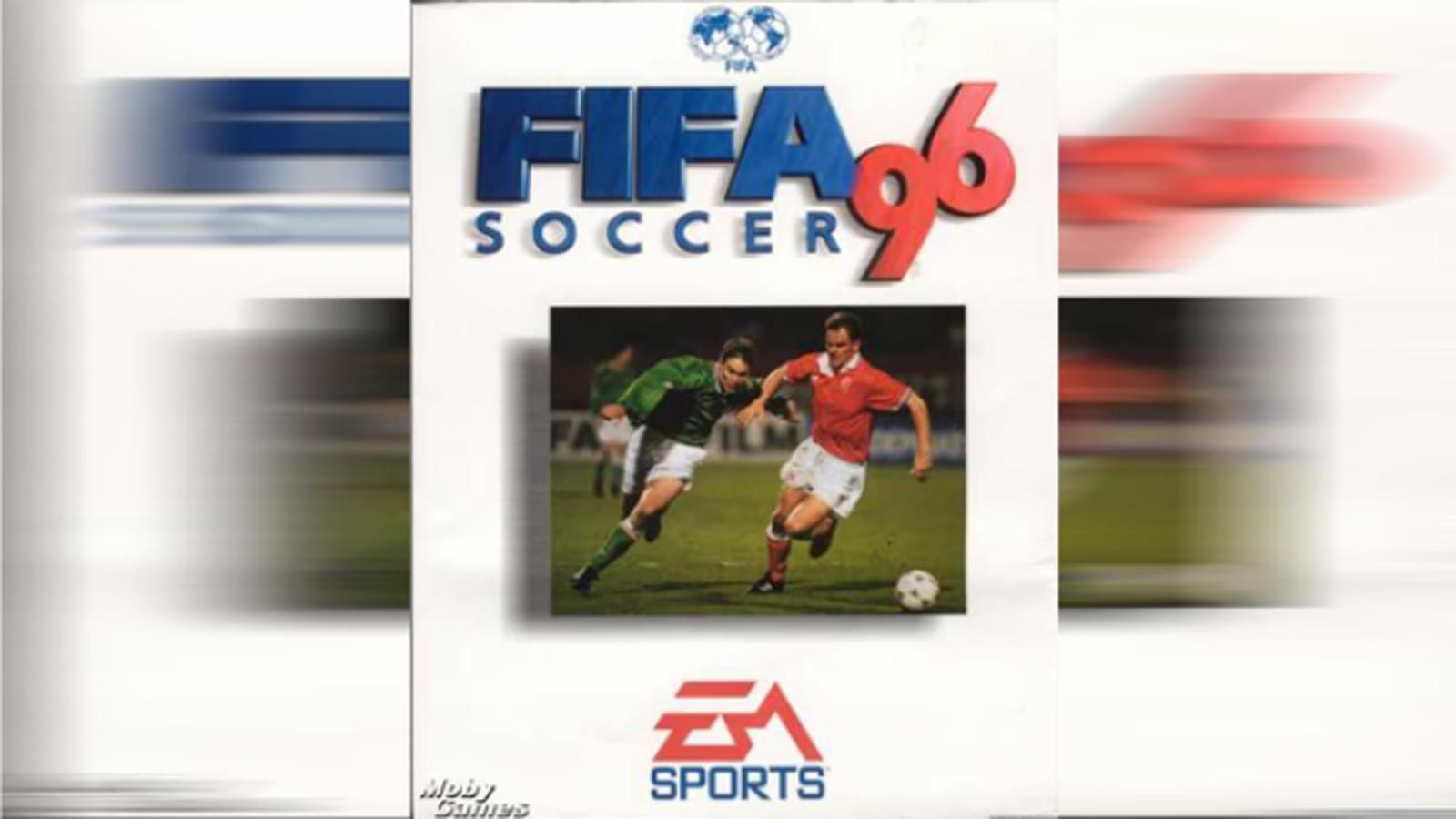 
                <strong>FIFA 96</strong><br>
                FIFA 96 - Cover-Spieler: Frank de Boer und Jason McAteer.
              