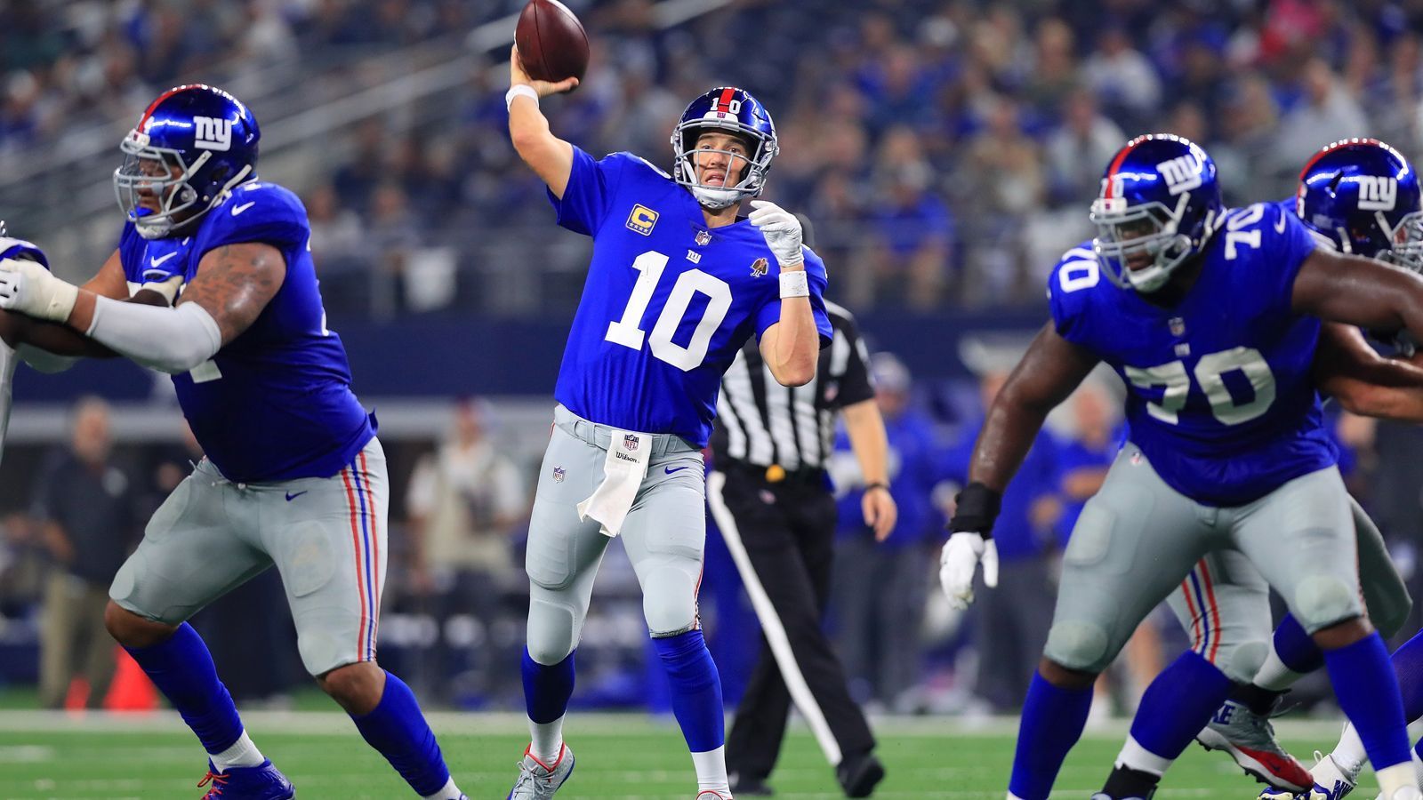 
                <strong>Platz 9: Eli Manning</strong><br>
                57.023 YardsAktiv: 2004 bis 2019 für die New York Giants
              