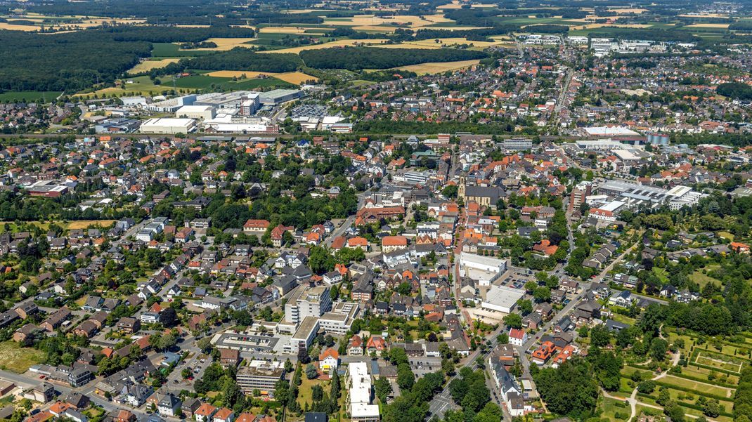 Die Kleinstadt Oelde im Kreis Warendorf in Nordrhein-Westfalen.