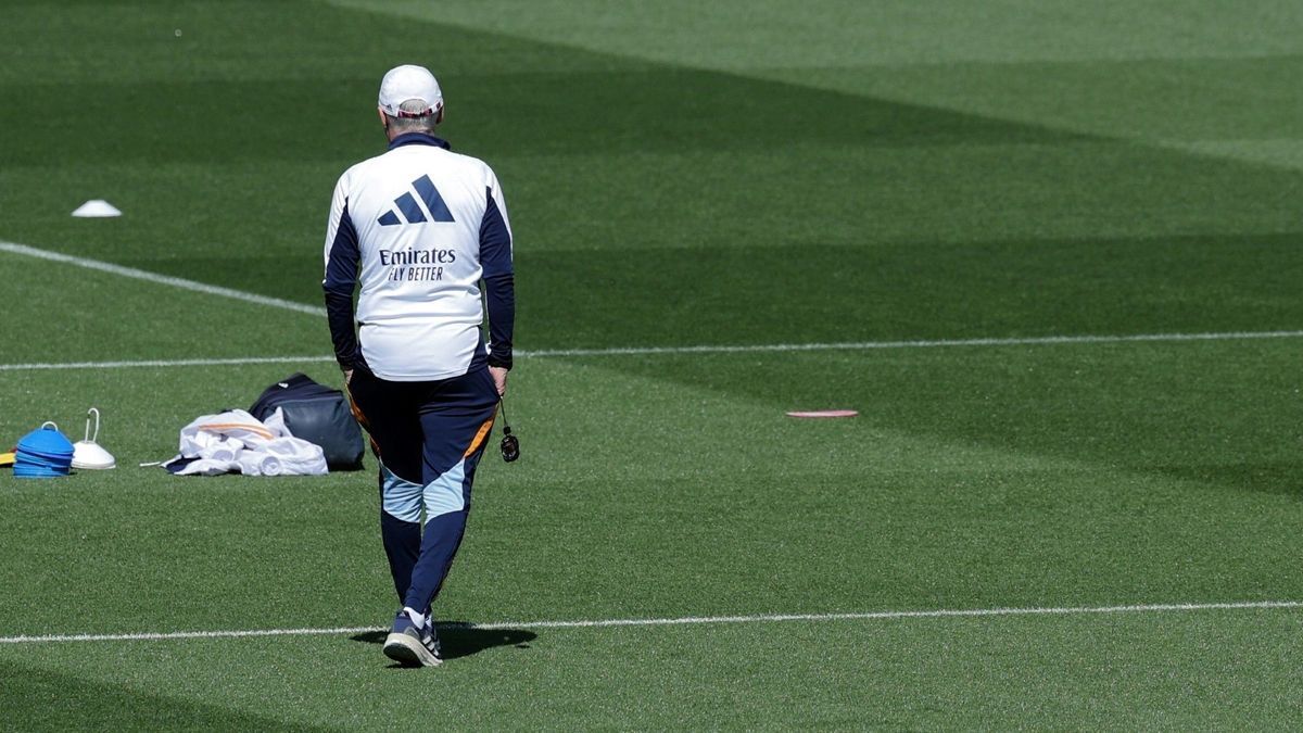 Vor dem Abschied: Ancelotti beim Training am Dienstag