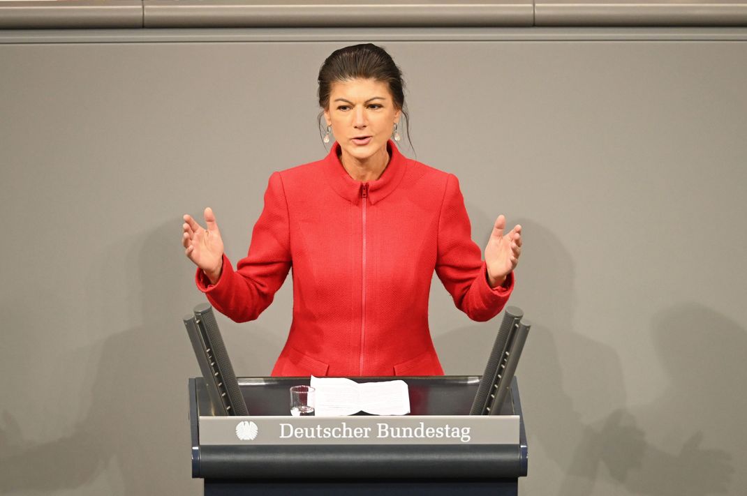 BSW-Gründerin Sahra Wagenknecht positioniert sich immer wieder gegen Waffenlieferungen für die Ukraine.