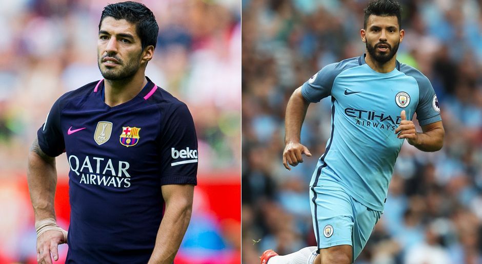 
                <strong>Stürmer</strong><br>
                Stürmer: Luis Suarez (Wechsel zu Barca 2014) vs. Sergio Aguero (Wechsel zu City 2011) - Ablösesummen:  : 40.000.000 Euro.Endergebnis: FC Barcelona: 377.62 - Manchester City: 419.450.000 Euro
              