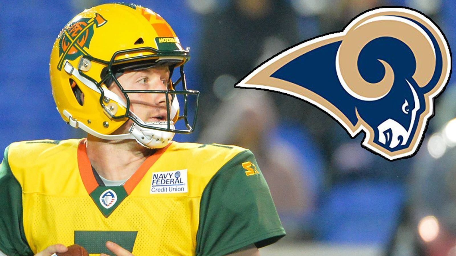 
                <strong>Los Angeles Rams</strong><br>
                Bisher verpflichtete Spieler aus der AAF:John Wolford (im Bild, Quarterback, Arizona Hotshots), Thomas Duarte (Tight End, Arizona Hotshots)
              