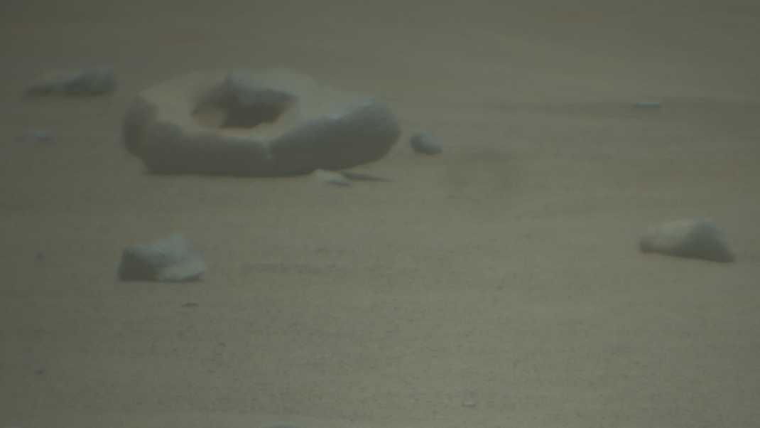 Der NASA Mars-Rover "Perseverance" hat einen steinigen "Donut" gefunden.