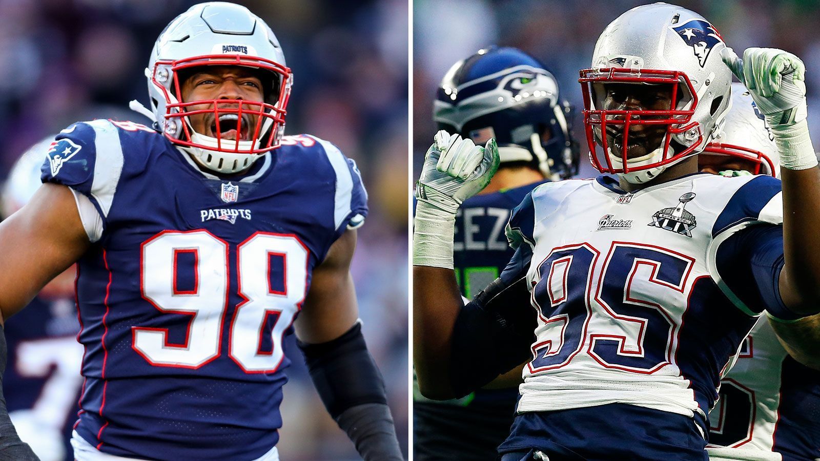 
                <strong>Defensive End</strong><br>
                Trey Flowers (l.)bei Patriots: 2015 bis 2018Erfolge: zwei Super-Bowl-SiegeChandler Jonesbei Patriots: 2012 bis 2015Erfolge: ein Super-Bowl-Sieg, dreimaliger Pro Bowler
              