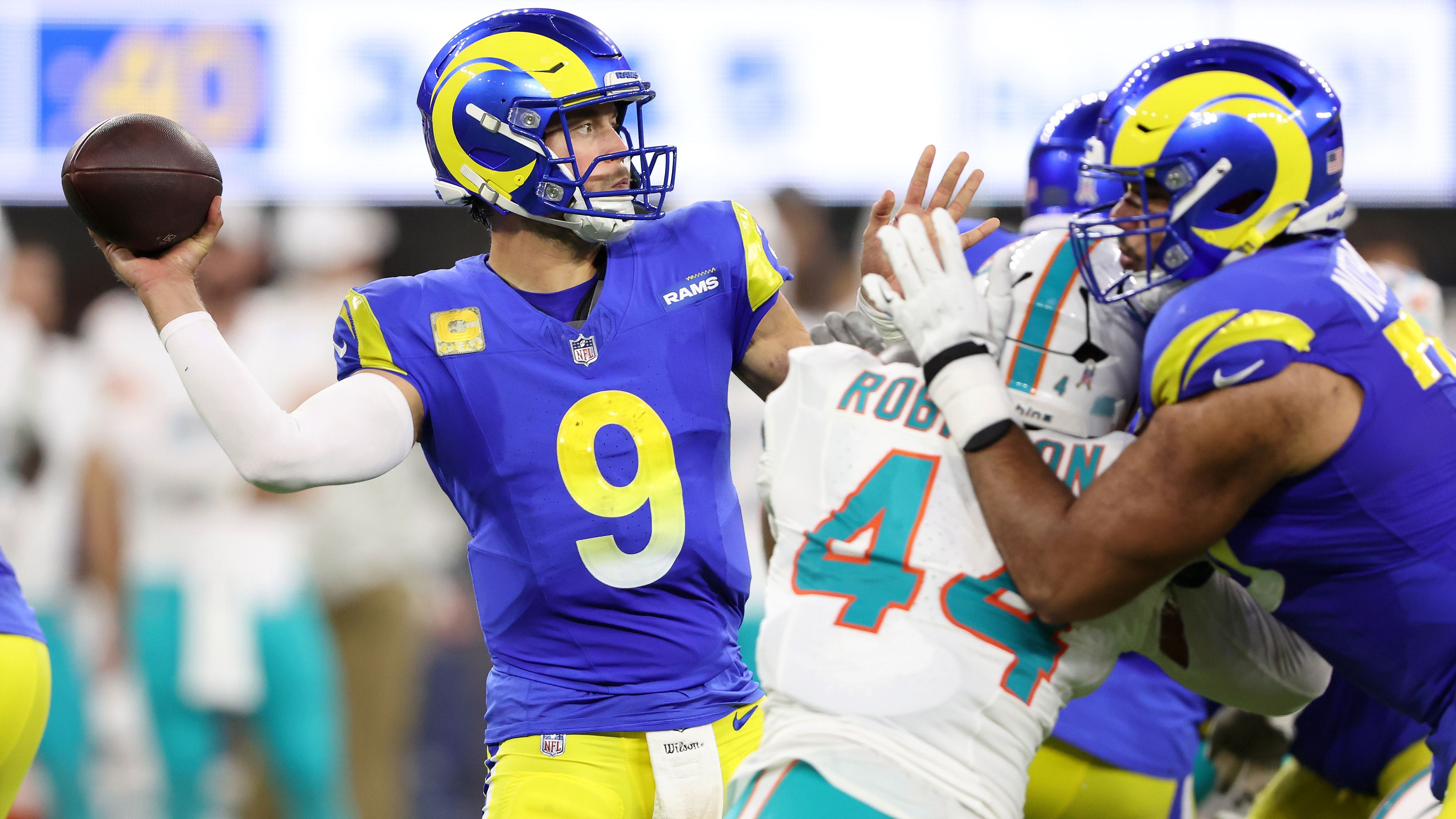 <strong>Platz 19 (geteilt): Matthew Stafford</strong><br>Team: Los Angeles Rams<br>Anzahl der Spiele: 16<br>Sacks: 28