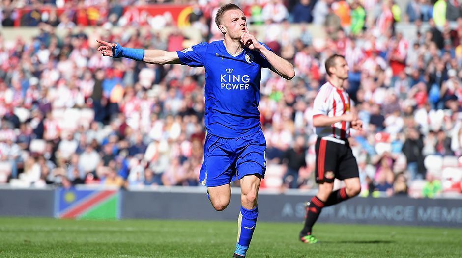 
                <strong>Jamie Vardy</strong><br>
                Jamie Vardy (Leicester City): Verfolgt wird Kane unter anderem von Jamie Vardy (22 Tore). Kein anderer Spieler verkörpert das Leicester-Märchen so sehr wie der 29 Jahre alte Stürmer. 
              