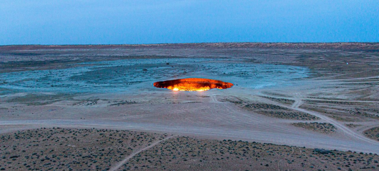 Das brennende Loch in der Wüste nennen die Einheimischen das Tor zur Hölle.