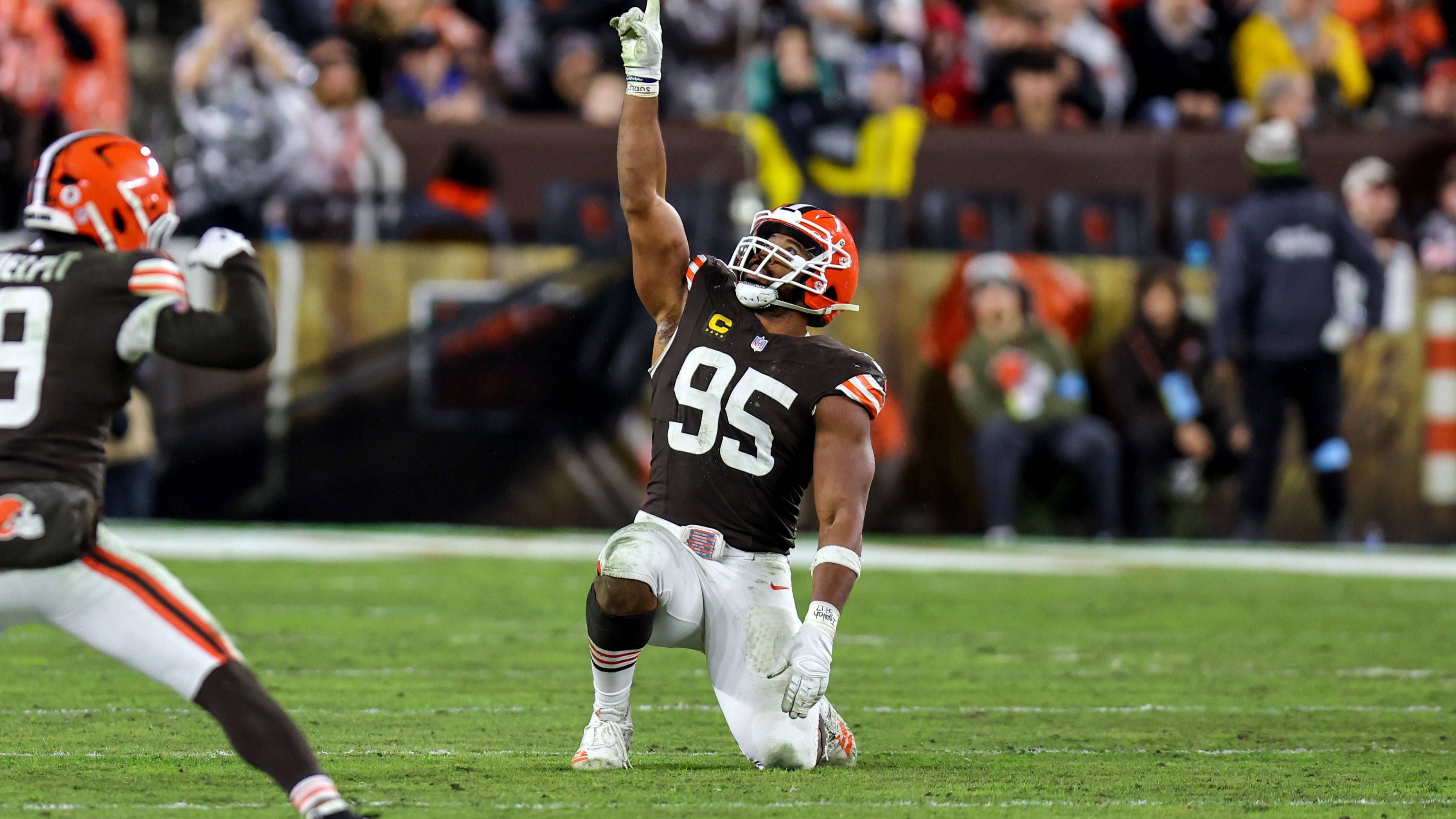 <strong>Platz 13: Cleveland Browns</strong><br>Sacks: 41<br>Team-Leader: Myles Garrett (14 Sacks)