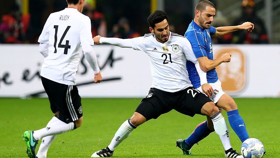 
                <strong>Ilkay Gündogan</strong><br>
                Ilkay Gündogan: Als Stratege auf der Zehn mit einigen guten Ideen und sehenswerten Pässen, wie bei seinem Zuckerpass auf Goretzka. Ließ sein Können in den zweiten 45 Minuten aber seltener aufblitzen. ran-Note: 2-
              